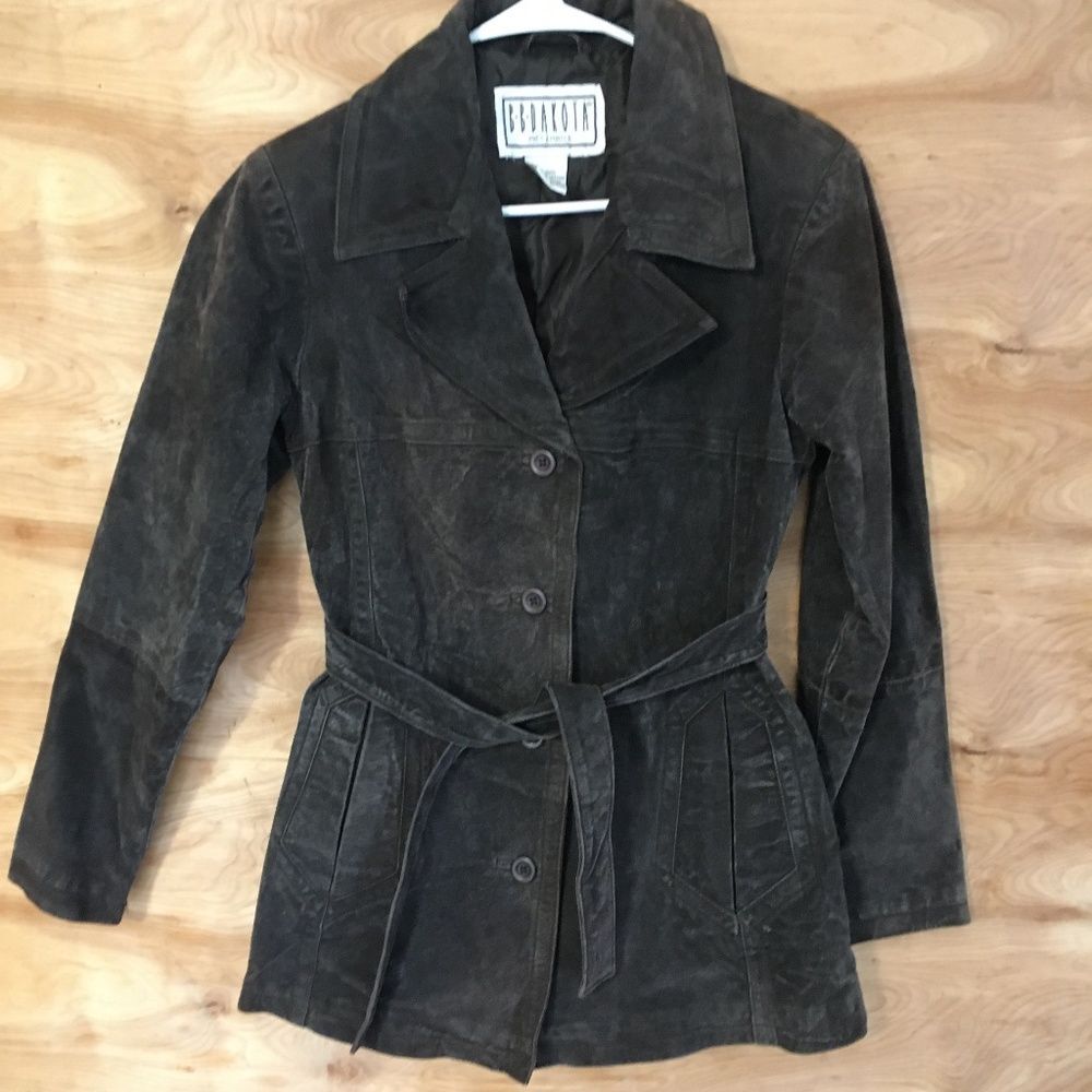 BB Dakota women's Sm brown leather lined  jacket